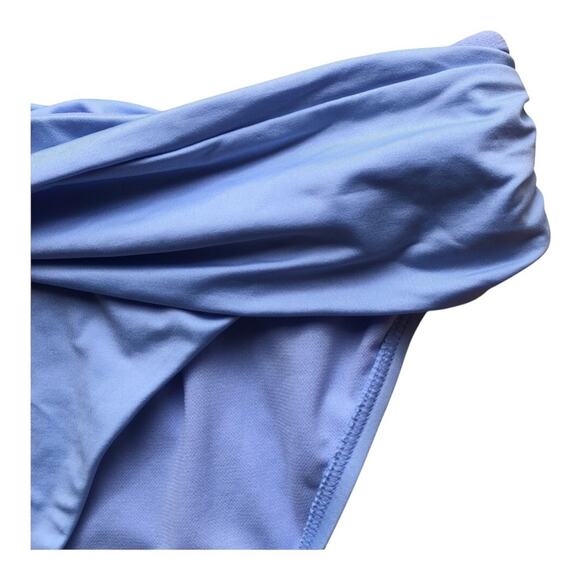Gibson Latimer NWT Side Ruched Twist Front Band Cornflower Blue Bikini Bottom LG - Picture 4 of 10
